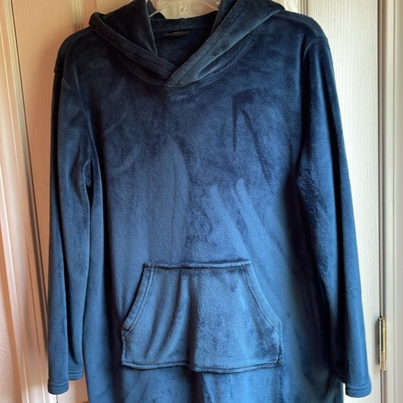 NWOT 32 DEGREES HEAT SINFULLY SOFT FOREST GREEN PULLOVER HOODED PJ SHIRT … - Picture 2 of 7